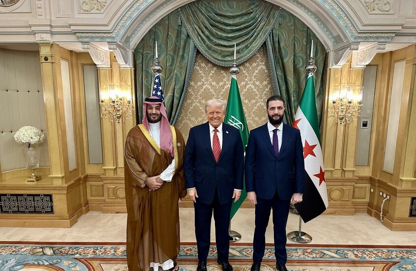 الصور الأولى للقاء ترامب والشرع في الرياض