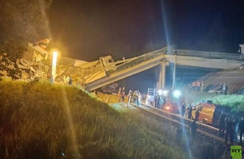 روسيا: ارتفاع حصيلة المصابين بحادث قطار ركاب بعد انهيار جسر في بريانسك إلى 69 شخصا