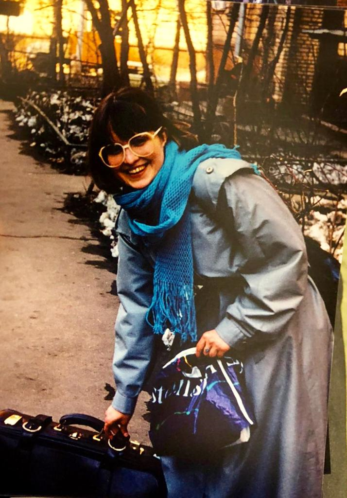 A professora da USP Elena Vássina, em Moscou, no final dos anos 1970.